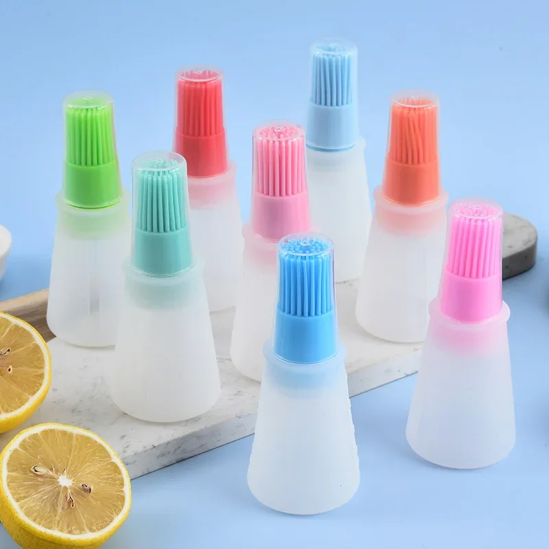 New 2026 1PC Silicone Oil-Bottle Brush – Portable Dispenser & BBQ Basting Brush, Leak-Proof Kitchen/Outdoor Baking Gadget view 3
