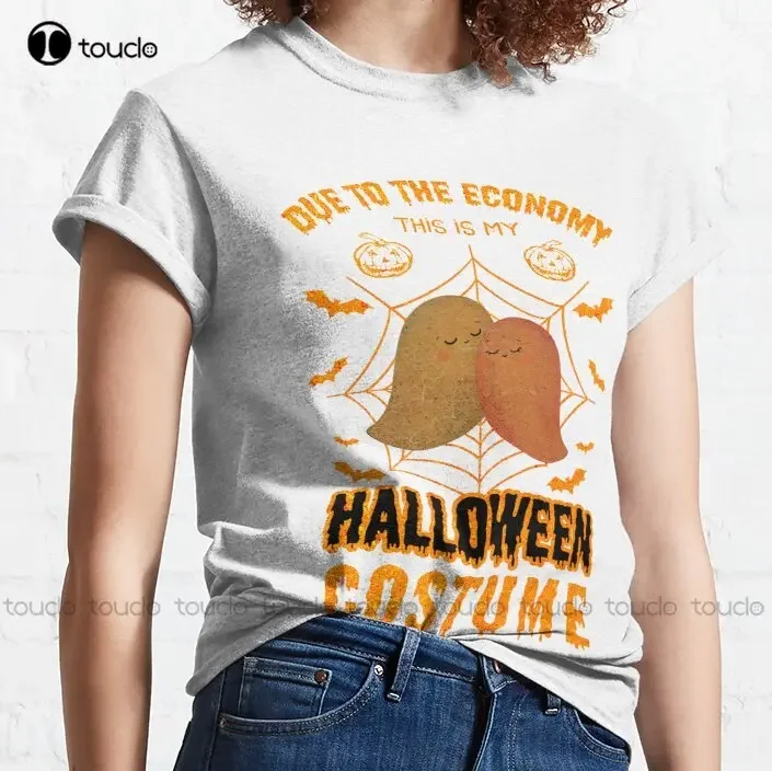 Due To The Economy This Is My Halloween Costume Funny Classic T-Shirt Bowling Shirts For Men O-Neck Streetwear Oversized Xs-5Xl