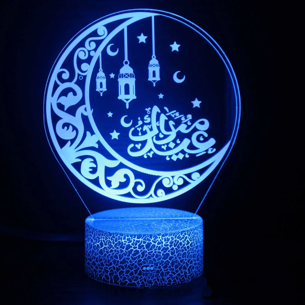 Led Night Light Kids Decorative Lights Battery USB Desk Table Lamp Colors Changing Decoration Ramadan Gift for Family Friends