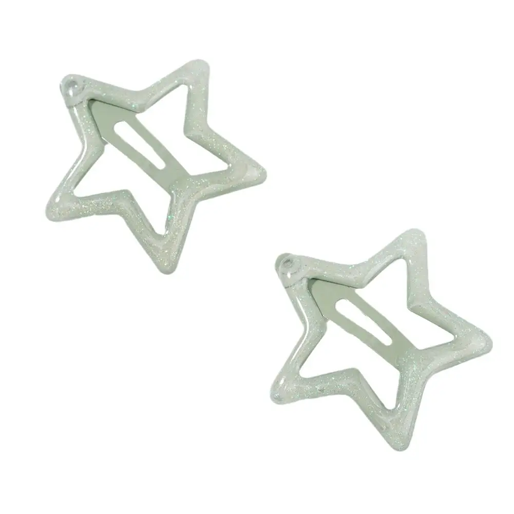 دبابيس شعر نجمة فضّية للفتيات ، نجوم هندسية ، مشابك شعر ، مشبك معدني ، مشابك غطاء رأس ، طفل جميل ، حلو ، وصول الشعر ، B0X6 ، زوج واحد