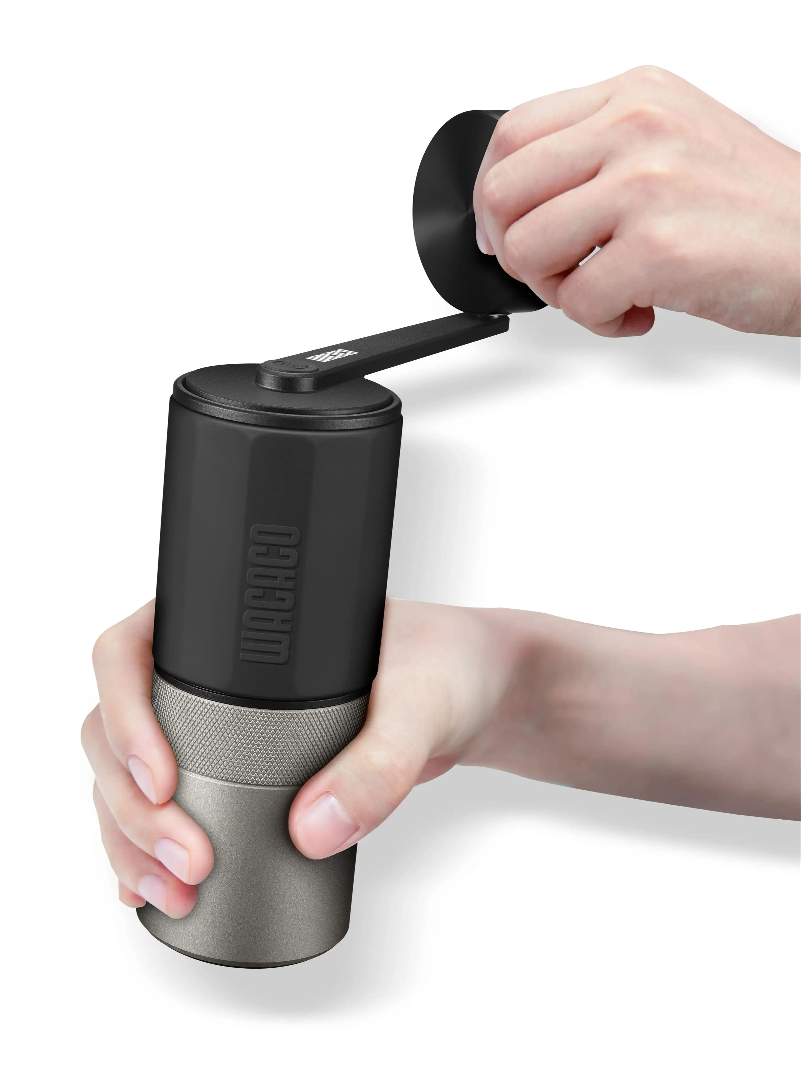 WACACO Exagrind, Portable Manual Coffee Grinder with Stainless Steel Conical Burr, Mini grinder