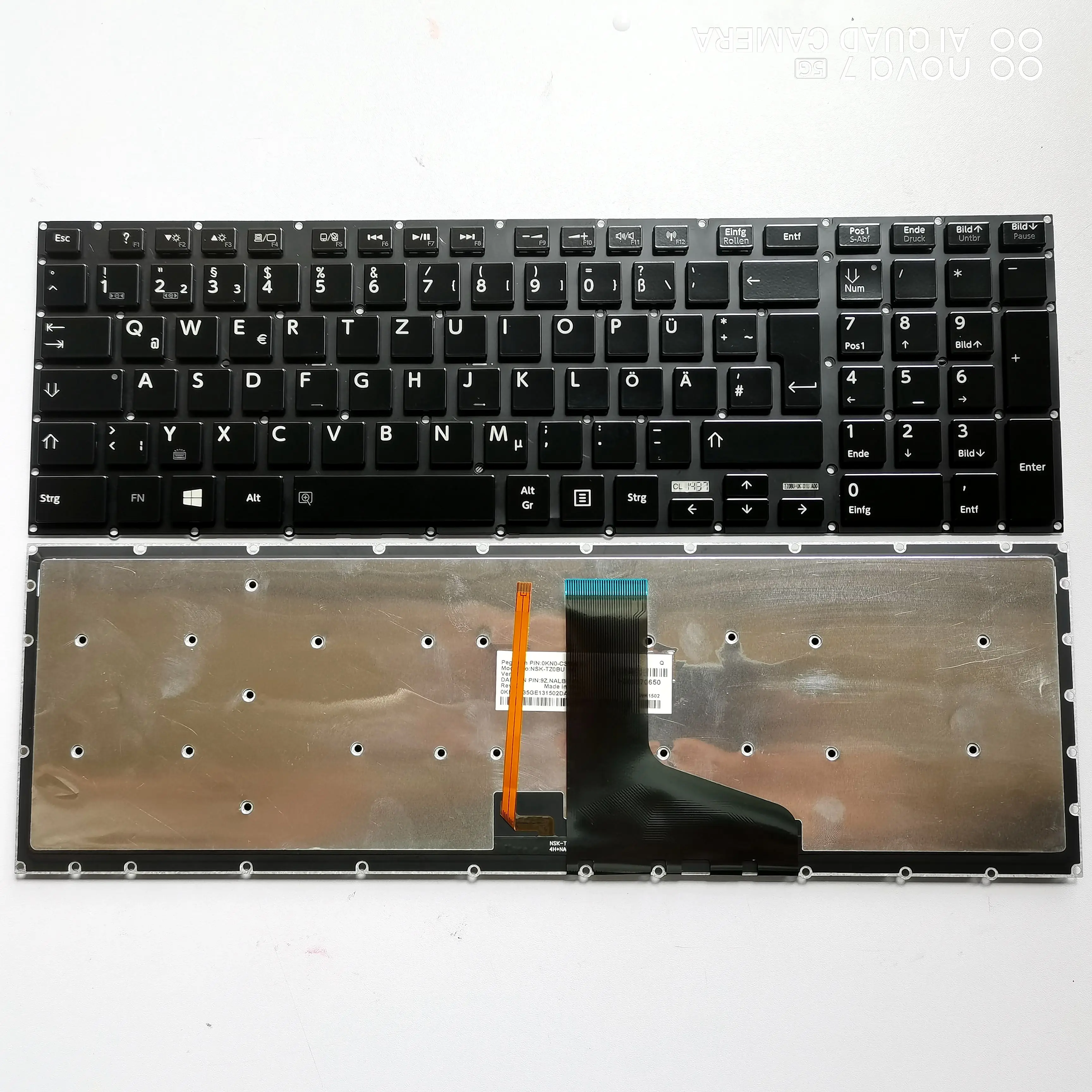 New For Toshiba Satellite P55t-A5202 P55T-5116 P55T-B P55-A5200 P55T-B5360 German Backlit Laptop Keyboard