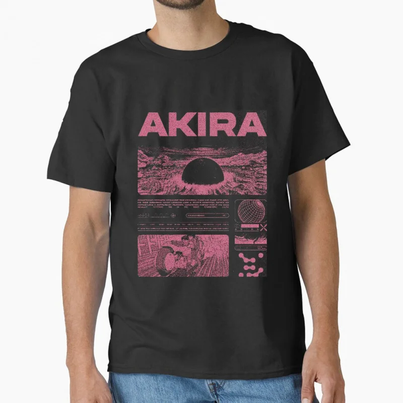 

80s Retro Manga Akira #0807 cyberpunk city explosion cyber mecha tokyo motor Otomo Katsuhiro anime Gift T-shirt large size tops