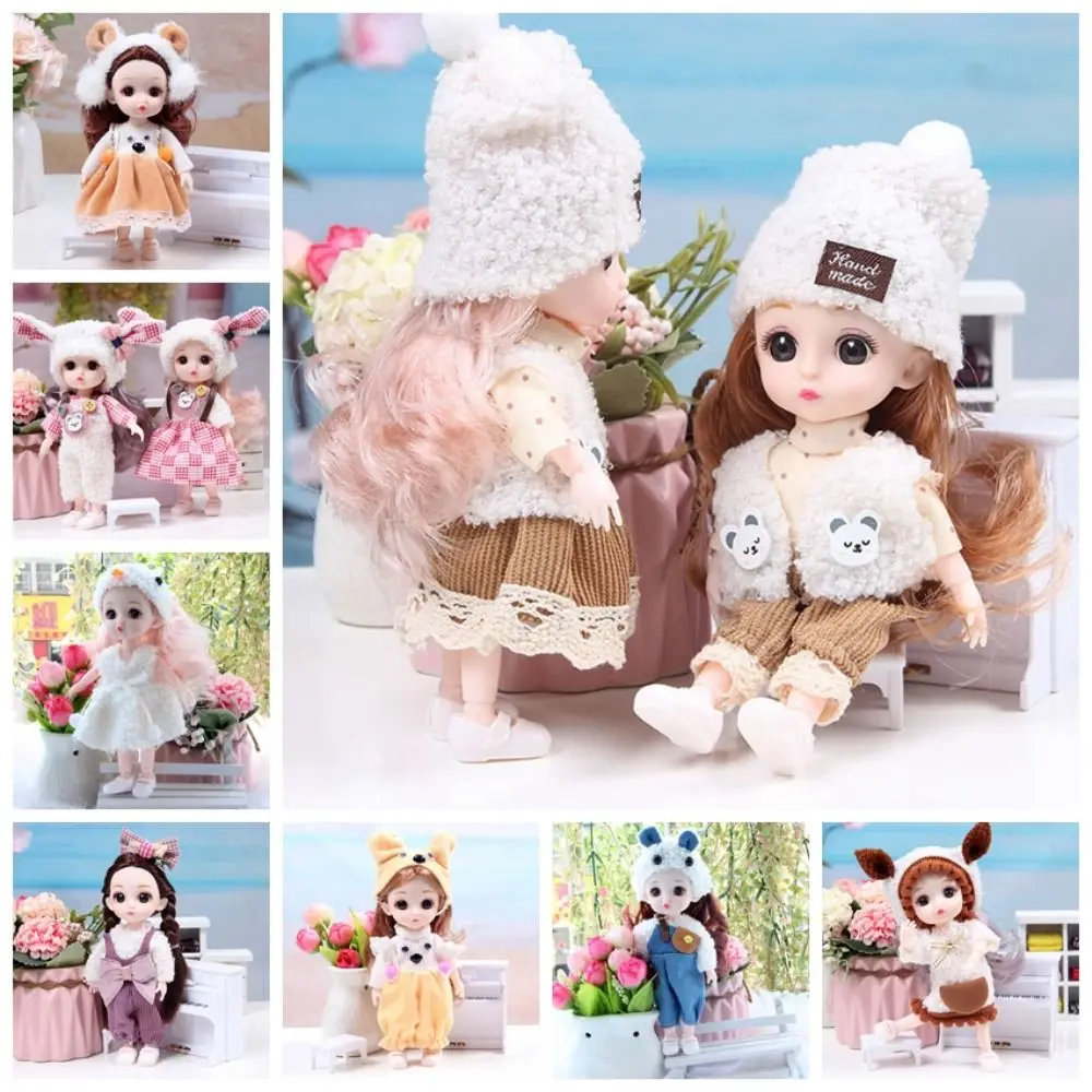 Princess Dress Doll with Clothes BJD Dolls Dress Up 3D Eye Simulated Eye Hinge Doll VINYL Cute Removable Joints Doll Girls Gifts