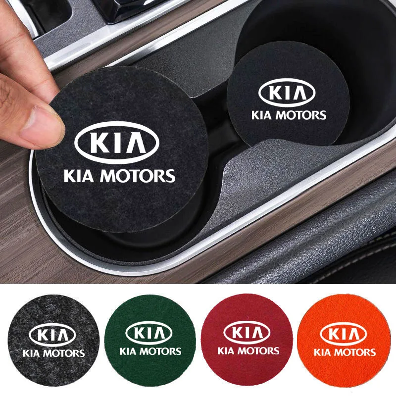 

Горячая новинка 2026: Круглые войлочные подставки для автомобильных стаканов (наклейки) для KIA Sportage, Ceed, Sorento, Cerato, Optima, Picanto, Rio, Soul, K3, K5, Ston