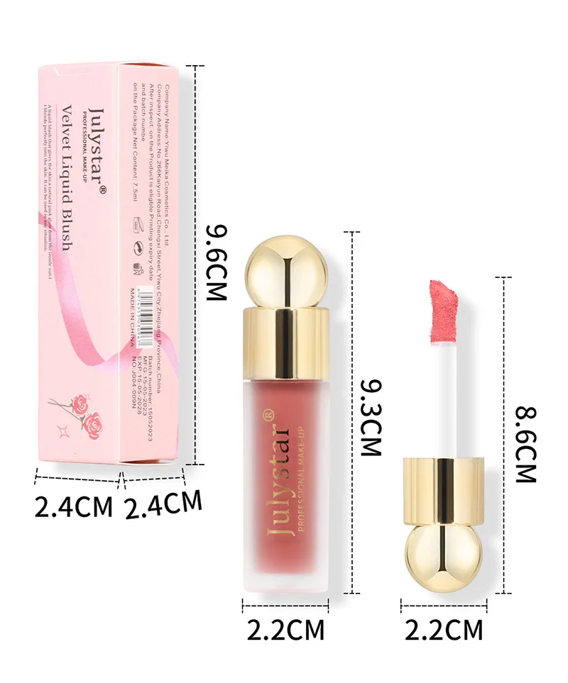 Batom Líquido Multiuso para Maquiagem de Olhos e Lábios, Blush nas Bochechas, Blush Nutritivo Facial, Gel Creme, Cosméticos em Stick com Esponja, 3in 1