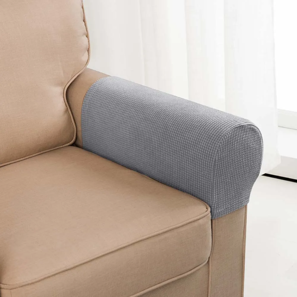 Removable Stretch Furniture Plaid for Sofa Chair Recliner Home textile Arm Protectors Chaircover Slipcover Armrest Covers