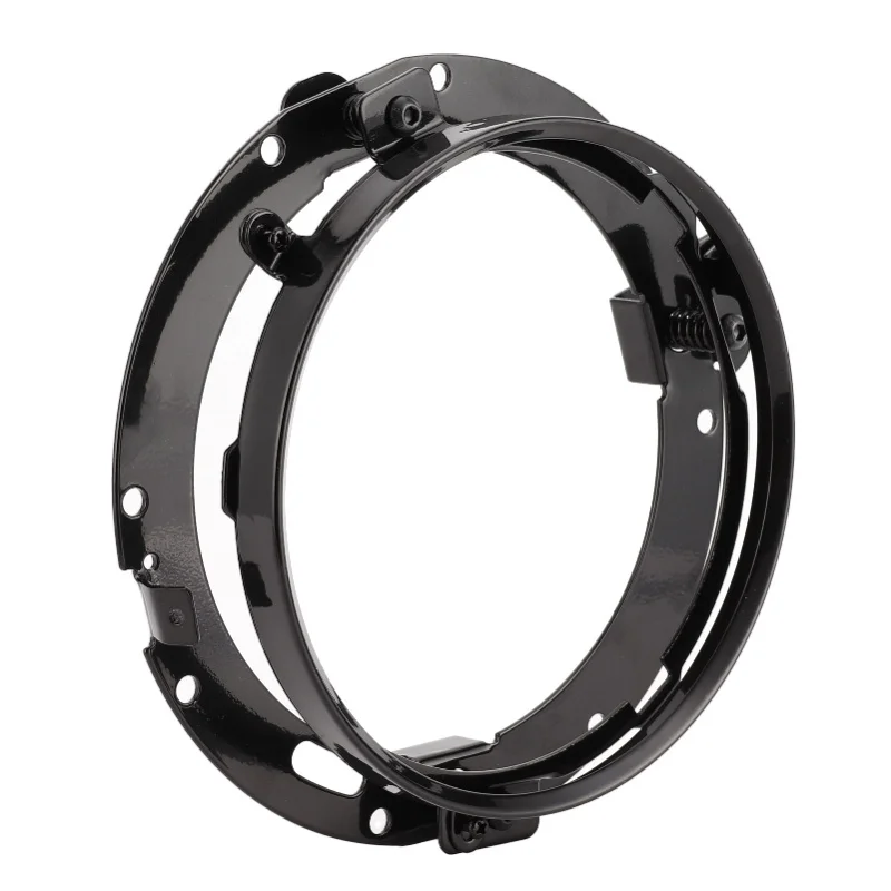 Headlight Mount Bracket Front Light Round Holder Fixing Base 7in Fit For Jeep Wrangler JKBlack