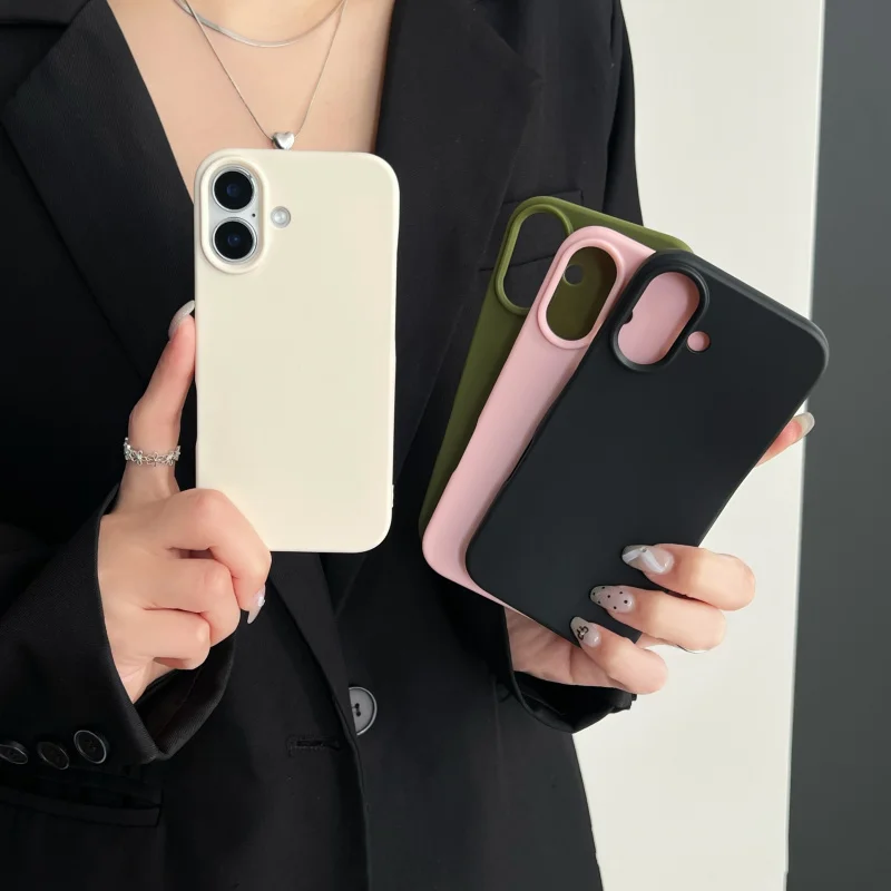 

Thickened half-pack4Color，The spray feel is suitable foriPhone16ProMaxSimple phone case, protective cover, anti-drop15ProMax