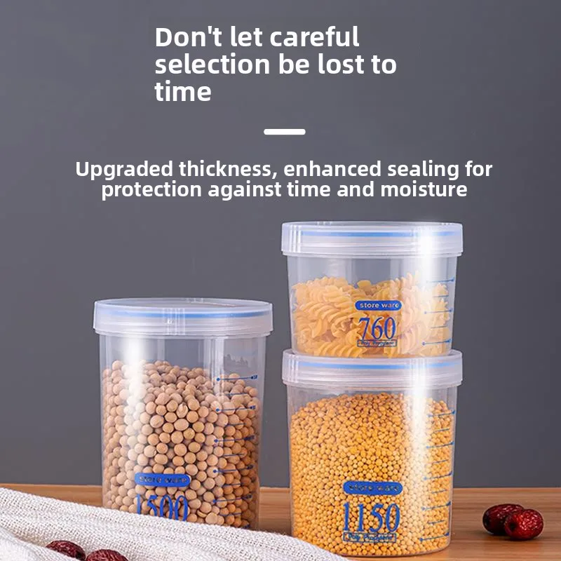 

Пластиковый герметичный контейнер для хранения пищевых продуктов, универсальная цилиндрическая банка для сухого молока для домашнего использования, портативный контейнер