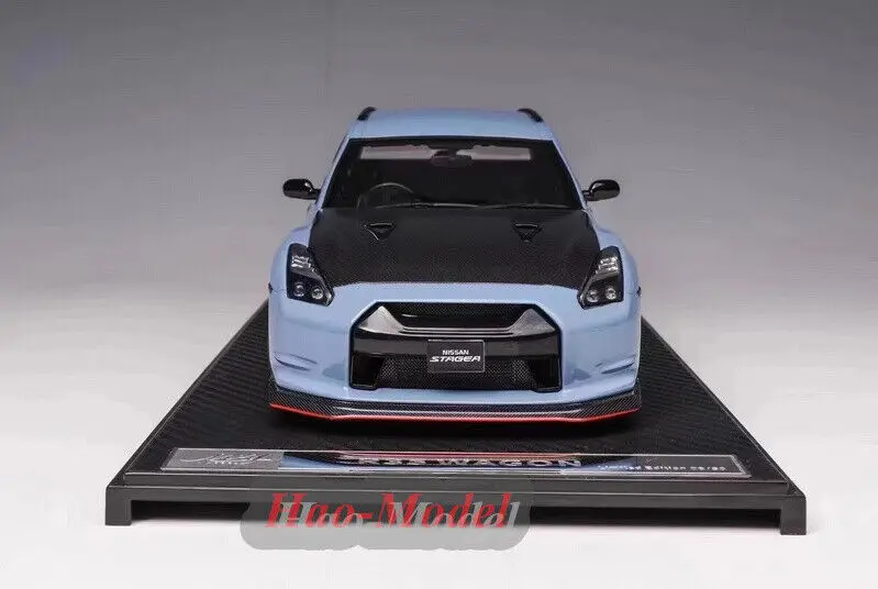 IVY 1:18 per NISSAN STAGEA R35 resina pressofuso modello di auto ragazzi regalo di compleanno Hobby Display ornamenti simulazione viaggio edizione blu