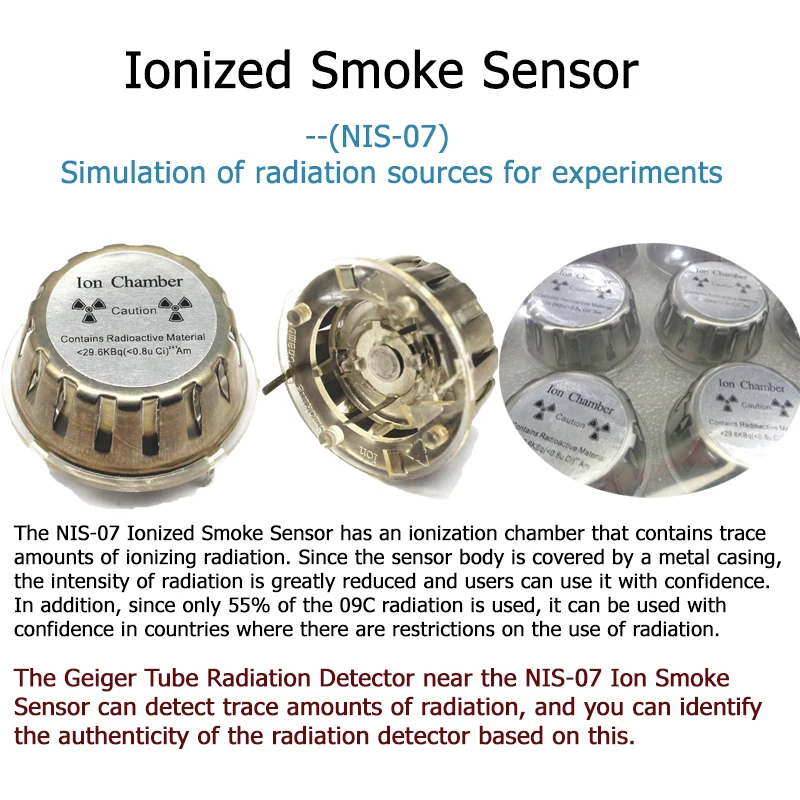 NIS-07 Top-Notch Ionic Smoke Sensor - Protect Your Life & Property with Sensitivity，Used as a Radiation Detection Source