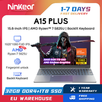 Ninkear A15 Plus Gaming Laptop AMD Ryzen™ 7 5825U 4.5Ghz 15.6' FHD IPS 32GB DDR4 1TB SSD Backlit Keyboard Fingerprint Unlock