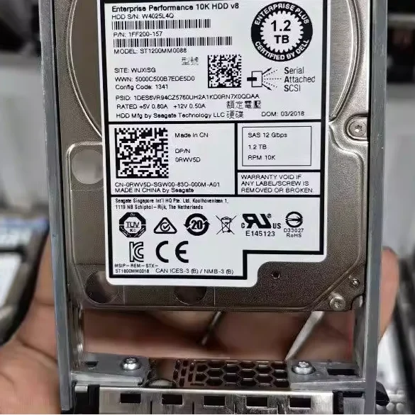 

For DELL 0RWV5D 0MFK2F 1.2T SAS 2.5 ST1200MM0088 ST1200MM0009 SC Storage Hard Disk SC220 SC4020