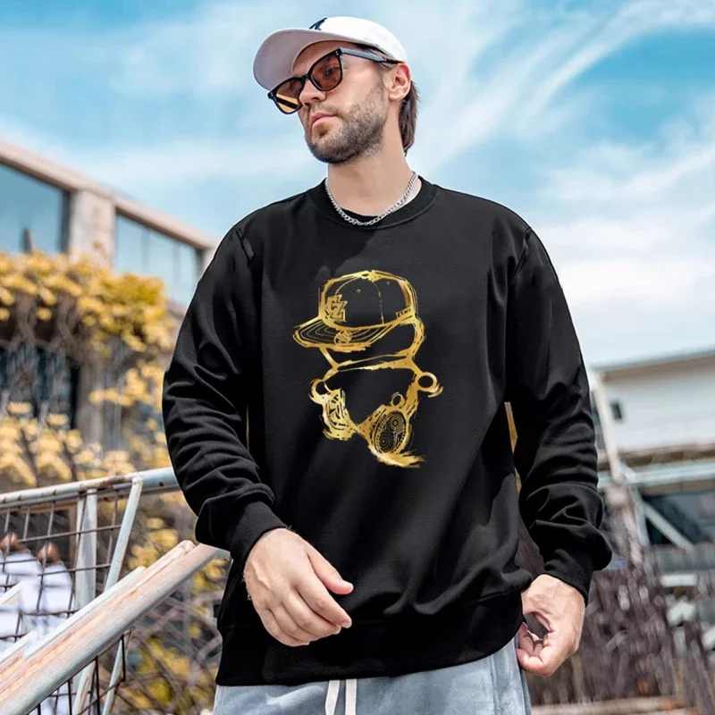 Men's Plus Size Sweatshirts Autumn Pullovers 1XL-7XL Man Round Neck Long Sleeve Tops Printed Hoodies Male Clothing 110-180KG