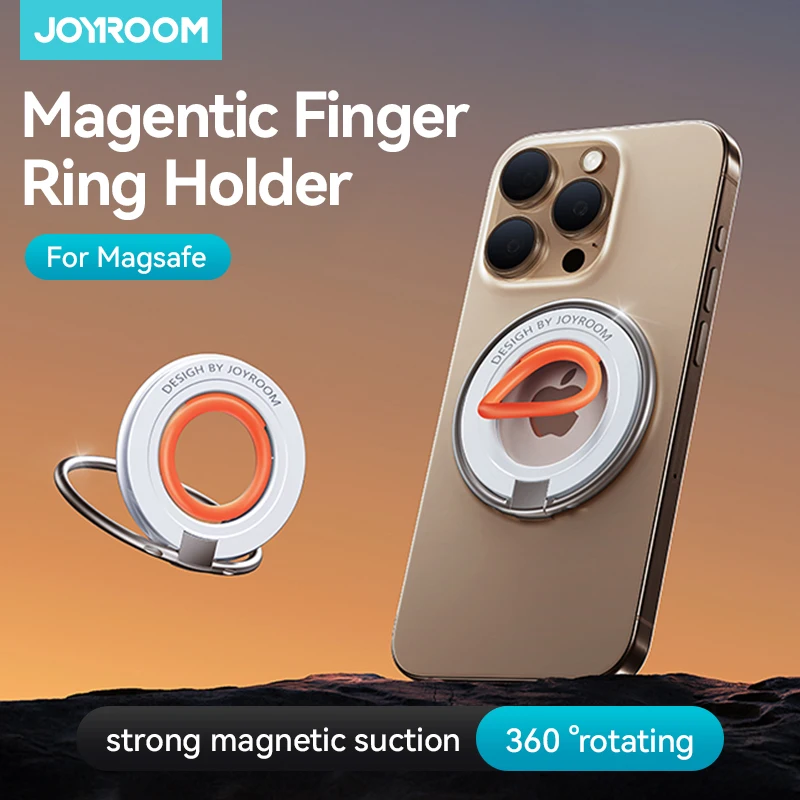 Joyroom Silicone Magnetic Phone Ring Holder for Magsafe Phone Grip Finger Ring Holder Stand for iPhone 15 14 13 12/Pro