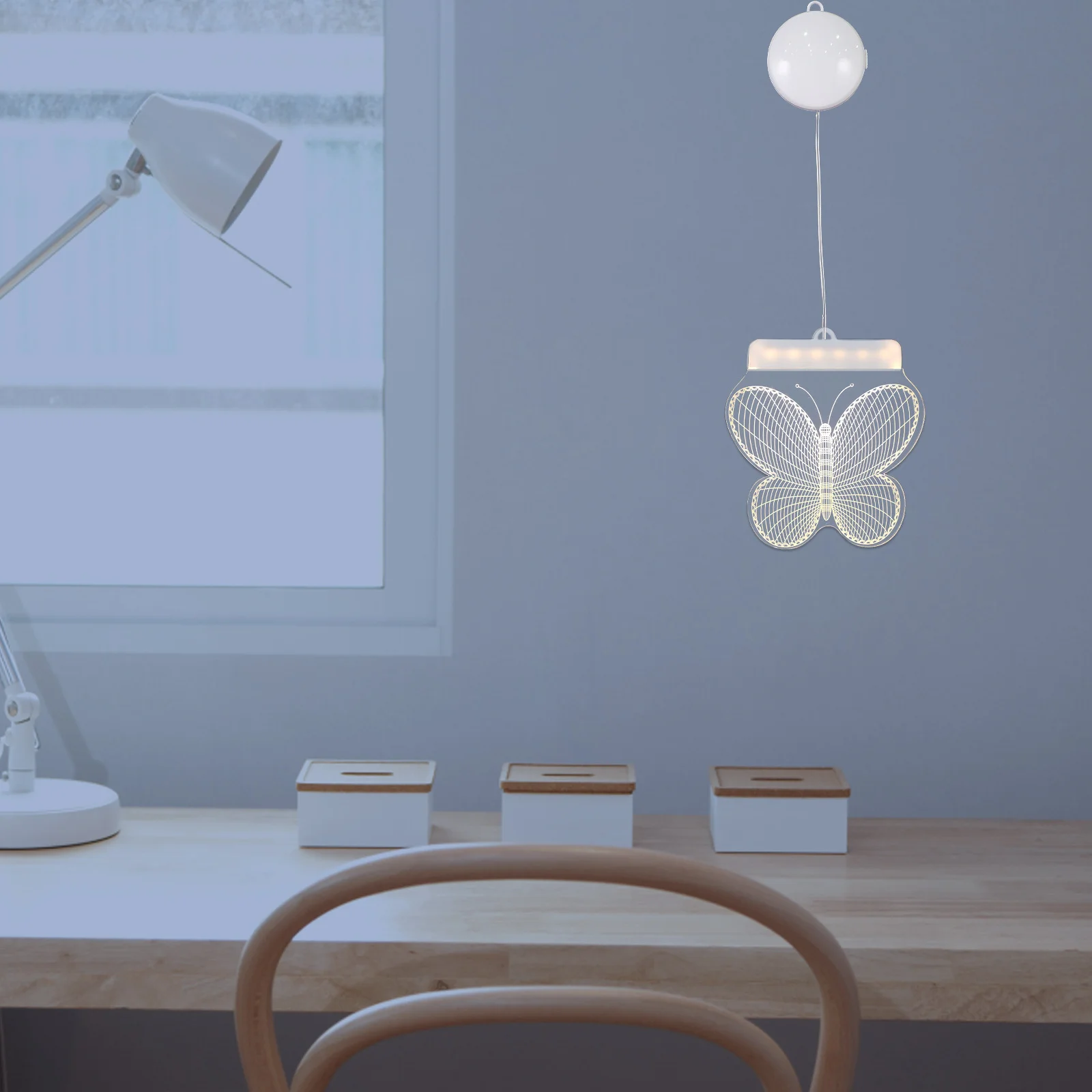 1 مجموعة الإبداعية شنقا ضوء 3D تصميم LED مصباح للزينة نافذة عرض ضوء الليل غرفة نوم عطلة غرفة ديكور