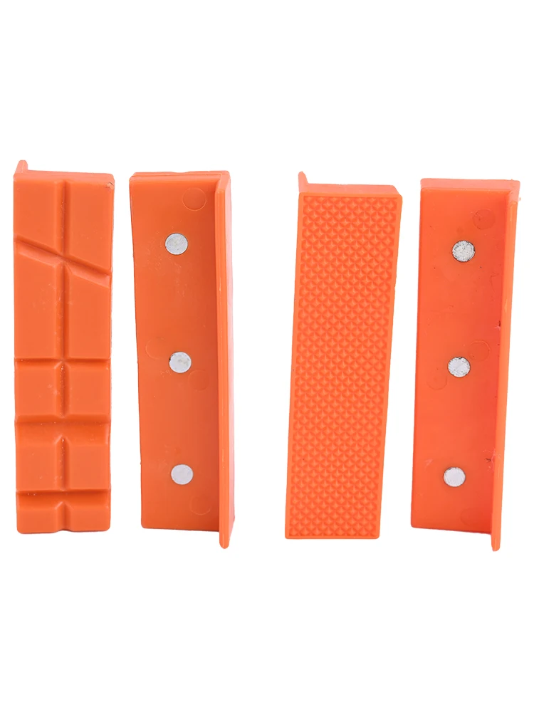 

4PCS 4/5/6 Inch Multi Slot Magnetic Vise Pad Cover Soft Vise Jaw Pad Nylon Protection Strip For Metal Vise Soft Machine Tools