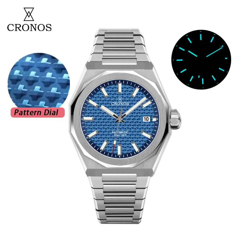 Cronos Luxury Men Watch 39mm Automatic Sapphire Dial