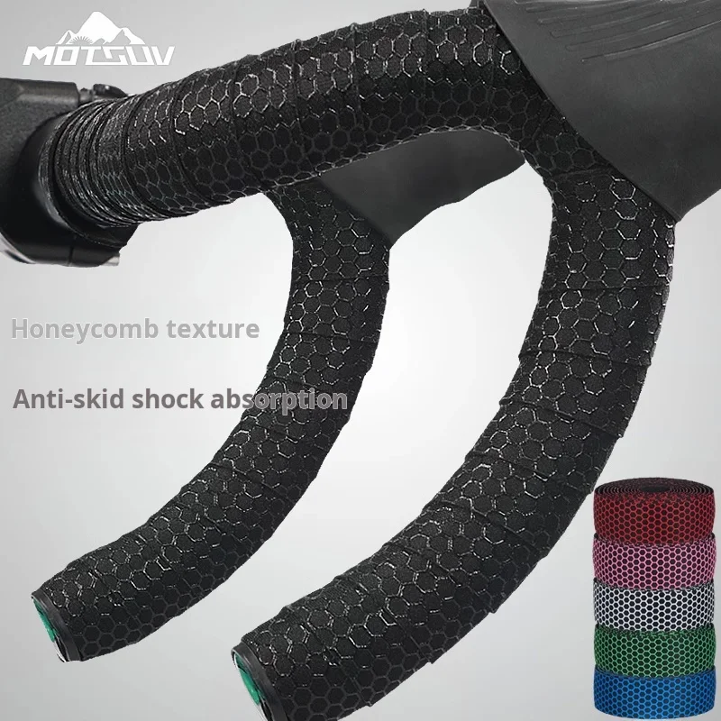 MOTSUV Fahrradlenkerband EVA gepolstert Komfortgurt Fahrrad Farbband PU Radfahren Dämpfung Anti-Vibration Wrap Fahrradzubehör