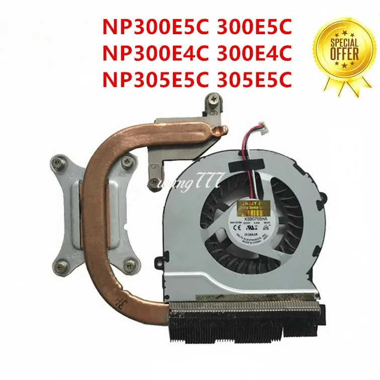 For Samsung NP300E5C 300E5C NP300E4C 300E4C NP305E5C 305E5C Laptop Heatsink FAN BA62-00702A BA62-00703A BA31-00108A KSB0705HA