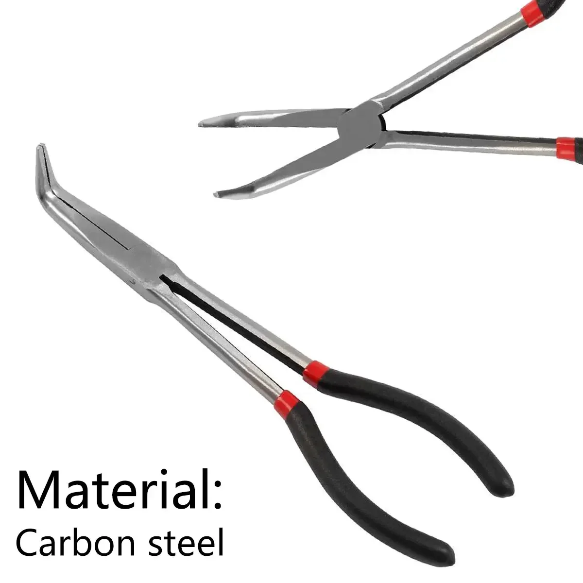 Imagem -02 - Aço Carbono Agulha Nariz Alicata Grupo Longo Alcance Alicata O-shaped Círculo Alicata Bent Nose Alicata 25 45 90 Graus 11 Pcs