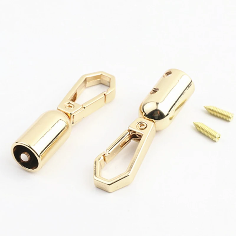 1PC Bag Strap Metal Buckle With 2 Screws Detachable Rotatable Lobster Clasps Hook Connector Bag Hanger Bag Hardware Wholesale