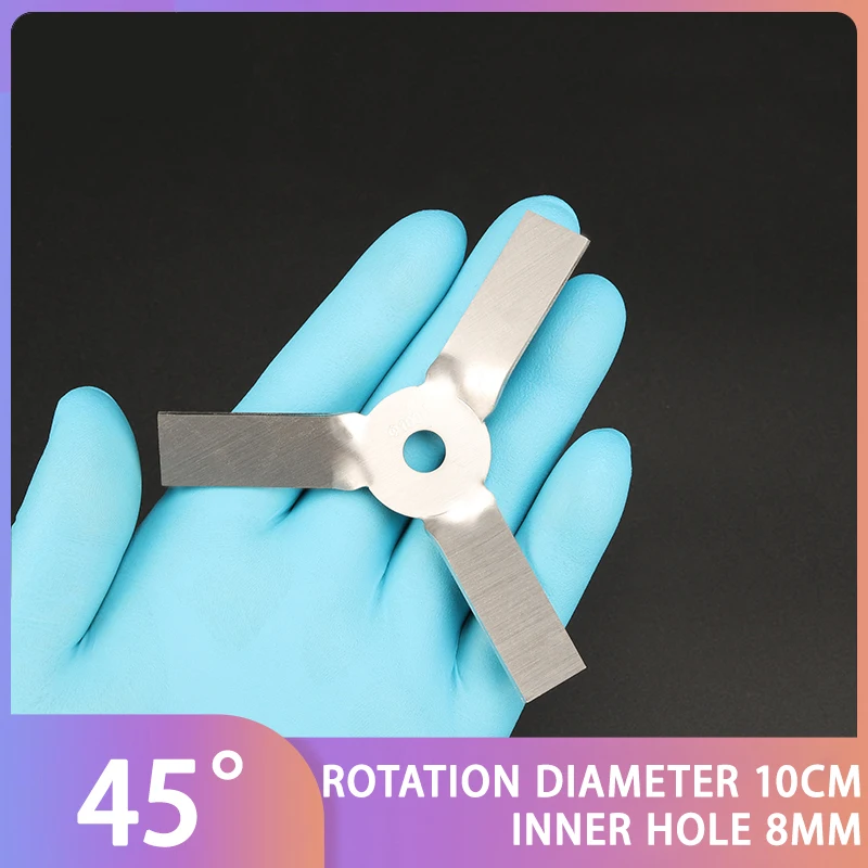 Right-angle three-blade mixing blade propeller 304 stainless steel mixing paddle rod stirring rod 4/5/6/7/8/10/12cm