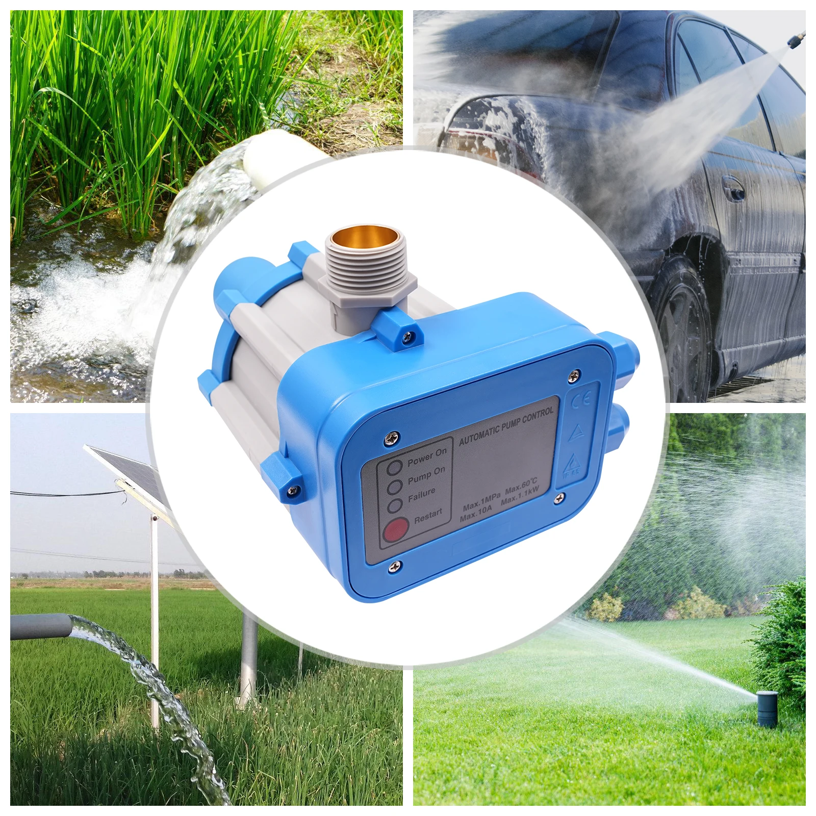 Interrupteur de pression de pompe à eau | Régulateur de pression automatique pour pompe à eau pour système d'irrigation de jardin