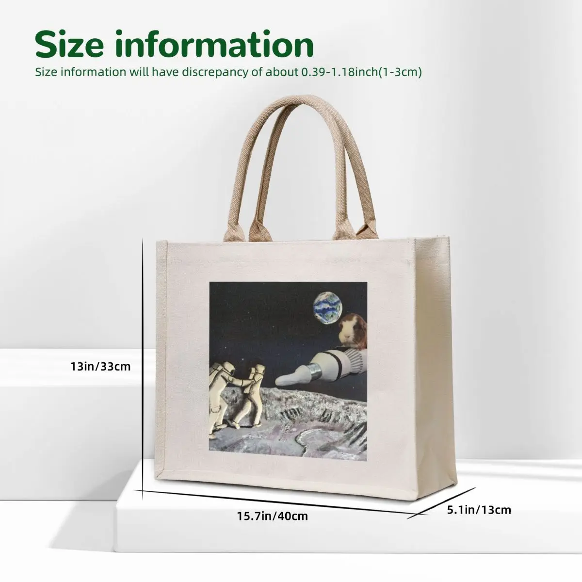 Blinka in space 2 Tote Bag Shopper handbag Customizable tote bag Women's handbag