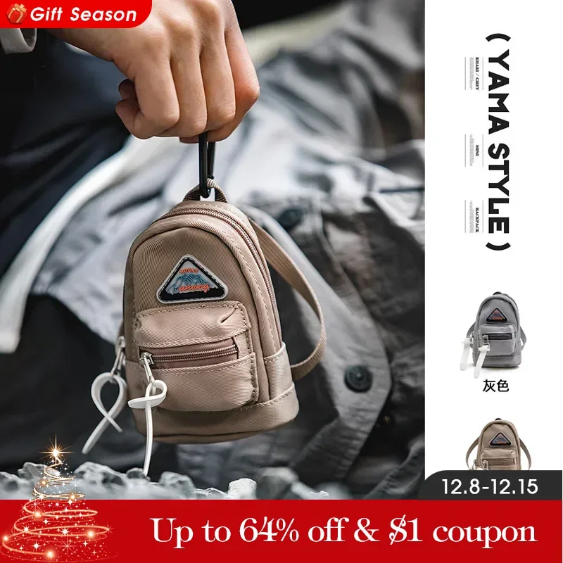 Maden Outdoor Mini Hanging Bag Travel Key Headset Phone Waist Bag Camping Small Crossbody Bag Nylon Card Wallet Casual Backpack