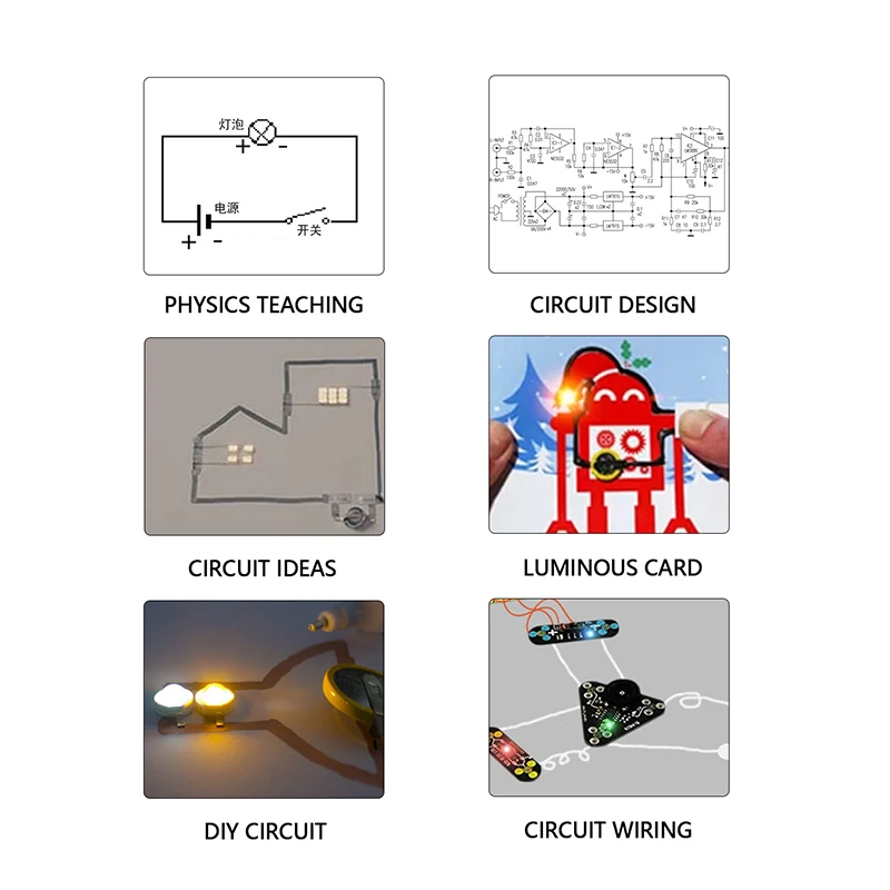 Paint Silver Paste Pen Circuit Repair Conductive Paint Pen Children Education Physics Teaching Circuit Design Strong Adhesion