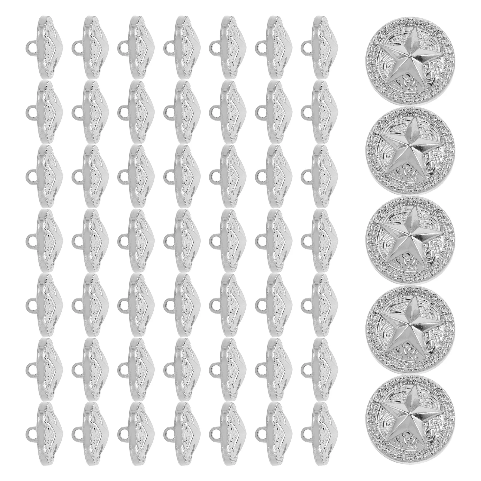 

100pcs Fivepointed Star Buttons Metal Blazer Button for Coat Suit Fashion Outerwear DIY Sewing Crafts Pentagram