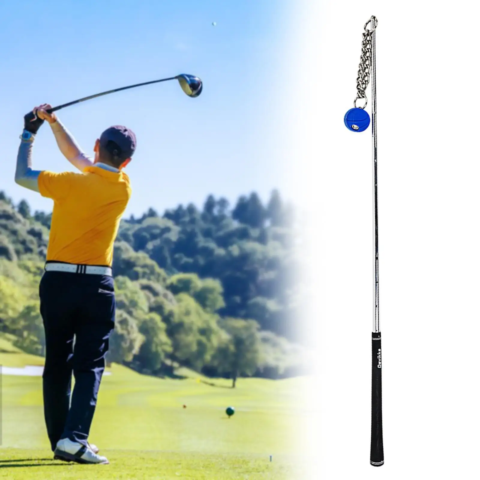 

Golf Swing Trainer Aid Golf Attachment Equipment Training Aid for Indoor Outdoor Improved Rhythm Speed Beginner