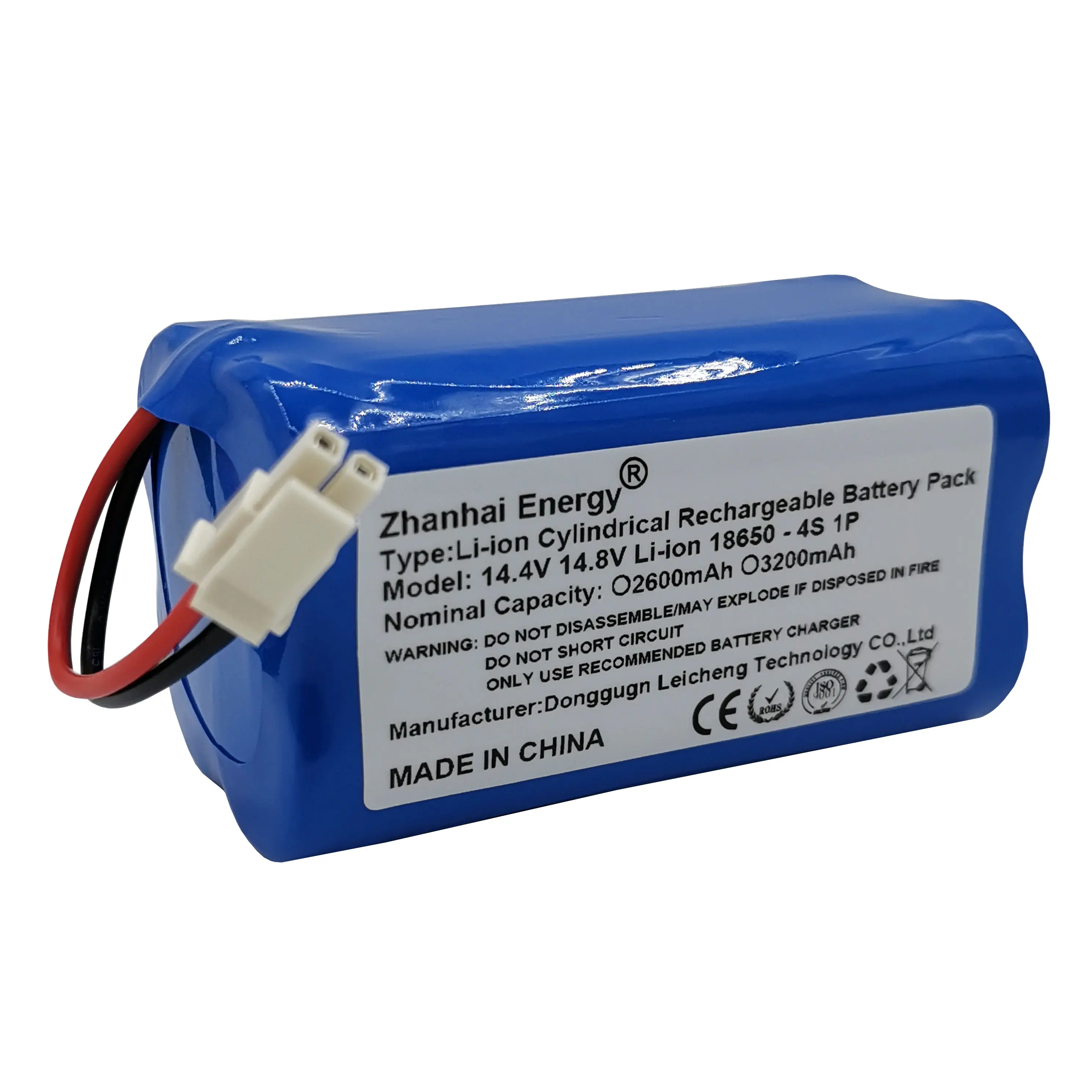 

14.4V 14.8V 2600mAh 3200mAh 18650 Li-Ion Cylindrical Rechargeable Battery Pack For Robot Vacuum Cleaners Spare Battery New