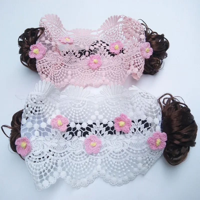 Flower Baby Girl Headband Lace Bow Wig Newborn Toddler Turban Hair Band Headbands For Kids Baby Hair Accessories