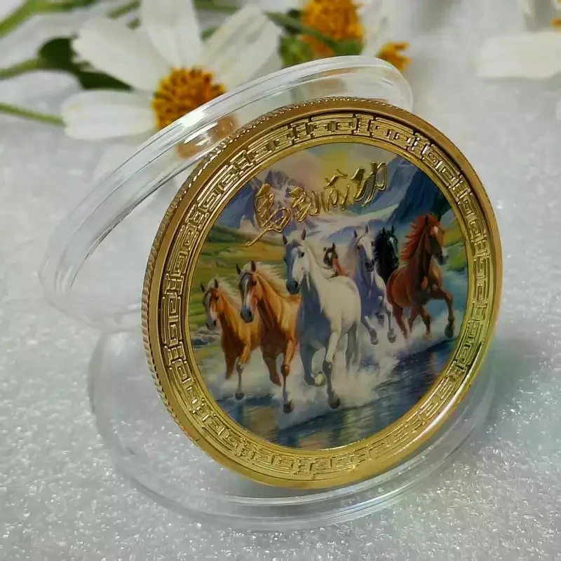 1-3-5-шт-2026-год-лошади-памятные-монеты-lucky-animal-horse-металлическая-коллекция-монет-креативный-новогодний-сувенирный-подарок