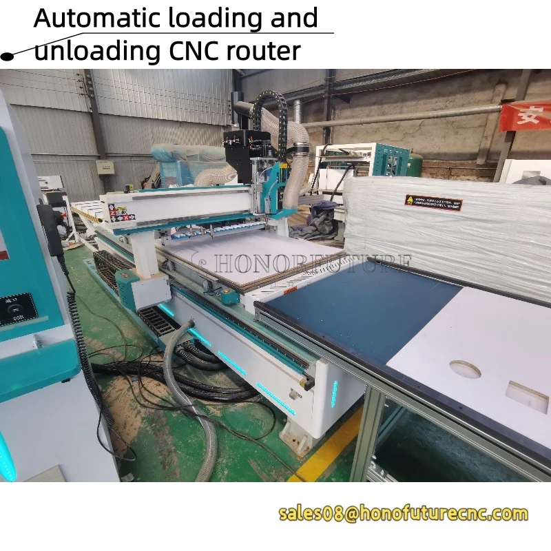Wood ATC CNC Router with Auto Loading and Unloading Table Woodworking CNC Machine CNC for Wooden Furniture Making 3015 1325 2030