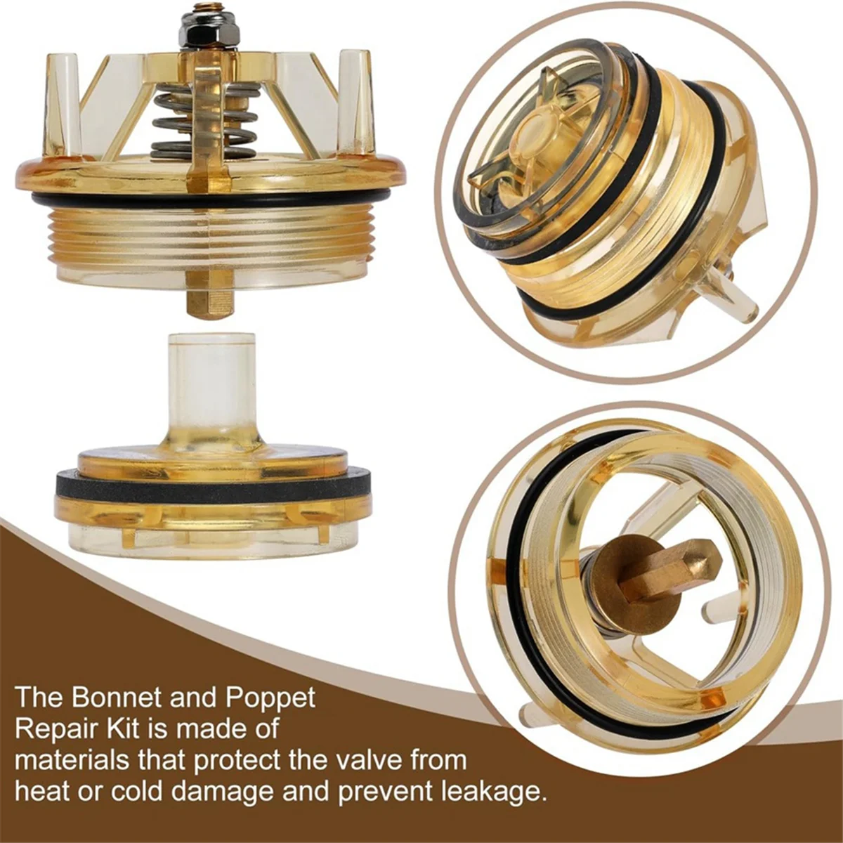 ชุดซ่อมฝากระโปรงและ Poppet ใหม่ 905-211 905211   สําหรับ Febco 765-1 PVB 1/2 นิ้วและสําหรับ Febco FVB 3/4 นิ้ว Backflow Preventer