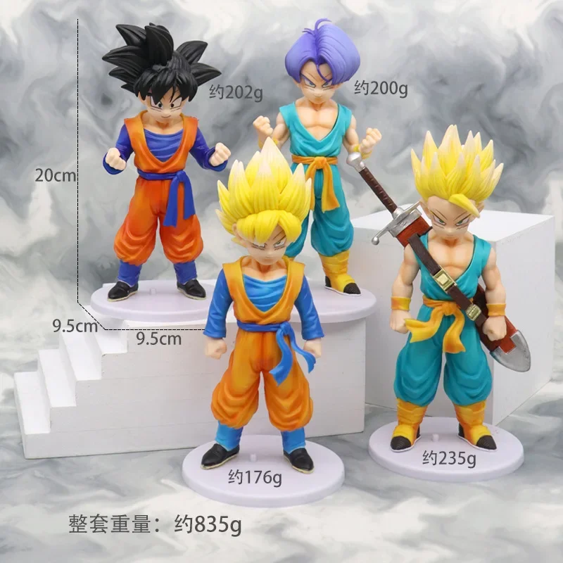 Dragon Ball anime Torankusu Goten Super Saiyan action figure cute cake ornament figurine Collection Model toys birthday kid gift