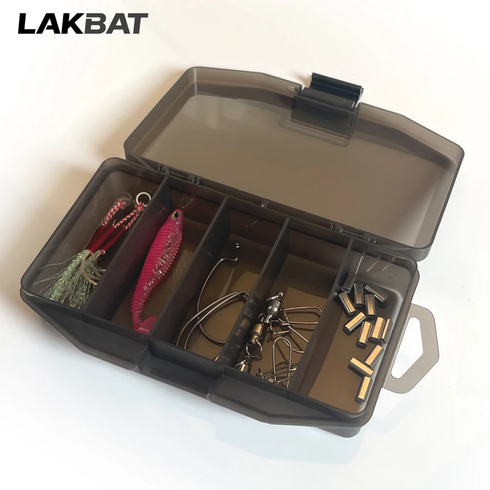 LAKBAT 5-Compartment Portable Large Capacity Fishing Tackle Storage Box Bait Hooks Lures Carp Pesca Gear Accessories Case