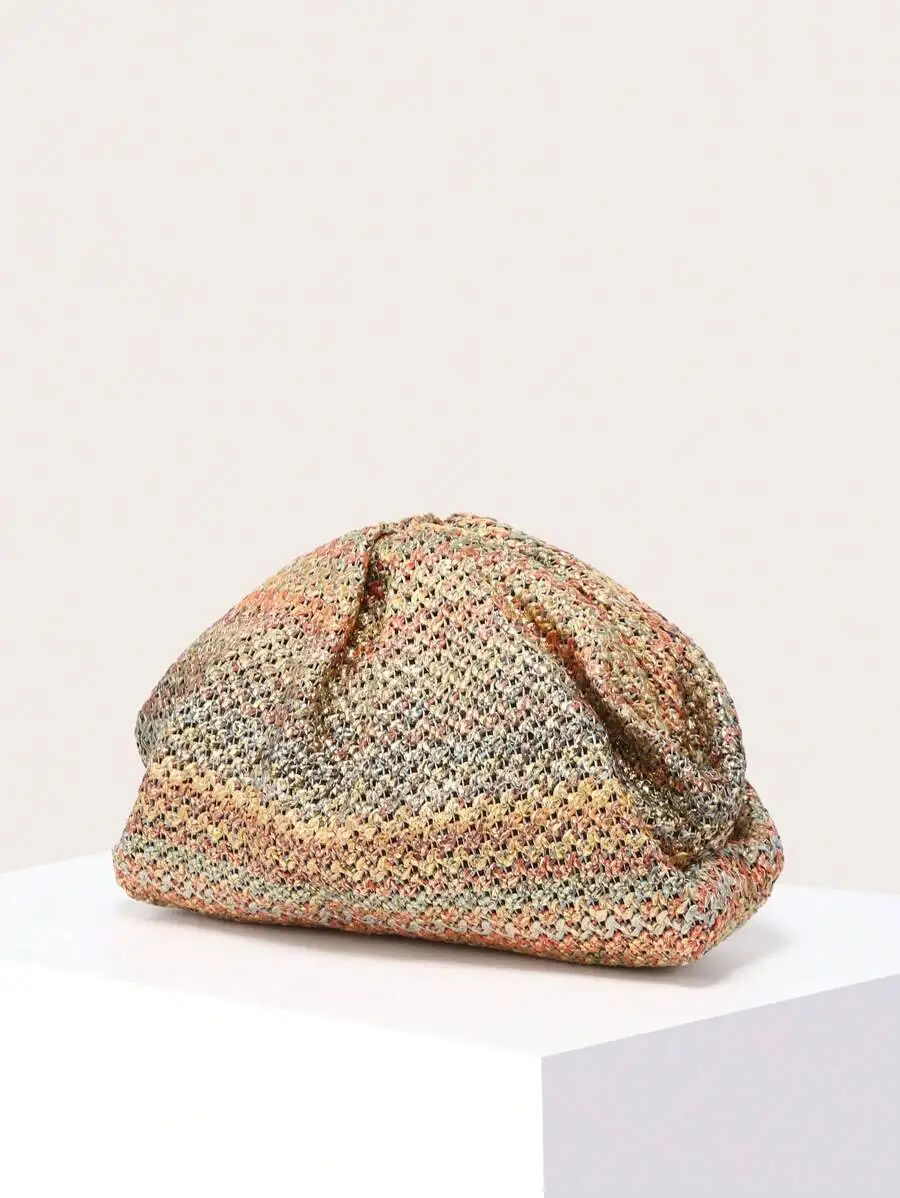 

Эта женская сумка-клатч большой вместимости, модная, минималистичная, с плиссированным дизайном и облачными узорами, идеально подходит для шопинга.