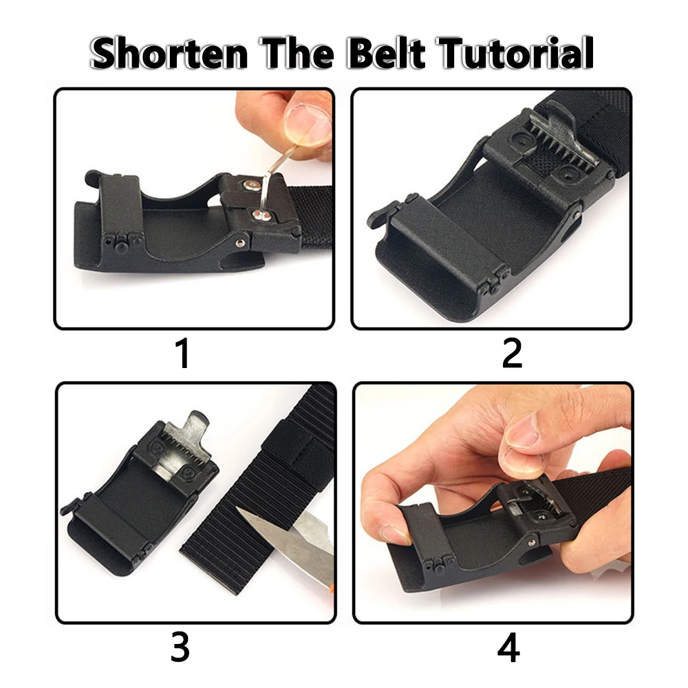 TUSHI New Military Belt for Men Sturdy Nylon Metal Automatic Buckle Police Duty Belt Tactical Outdoor Girdle IPSC Accessories view 6
