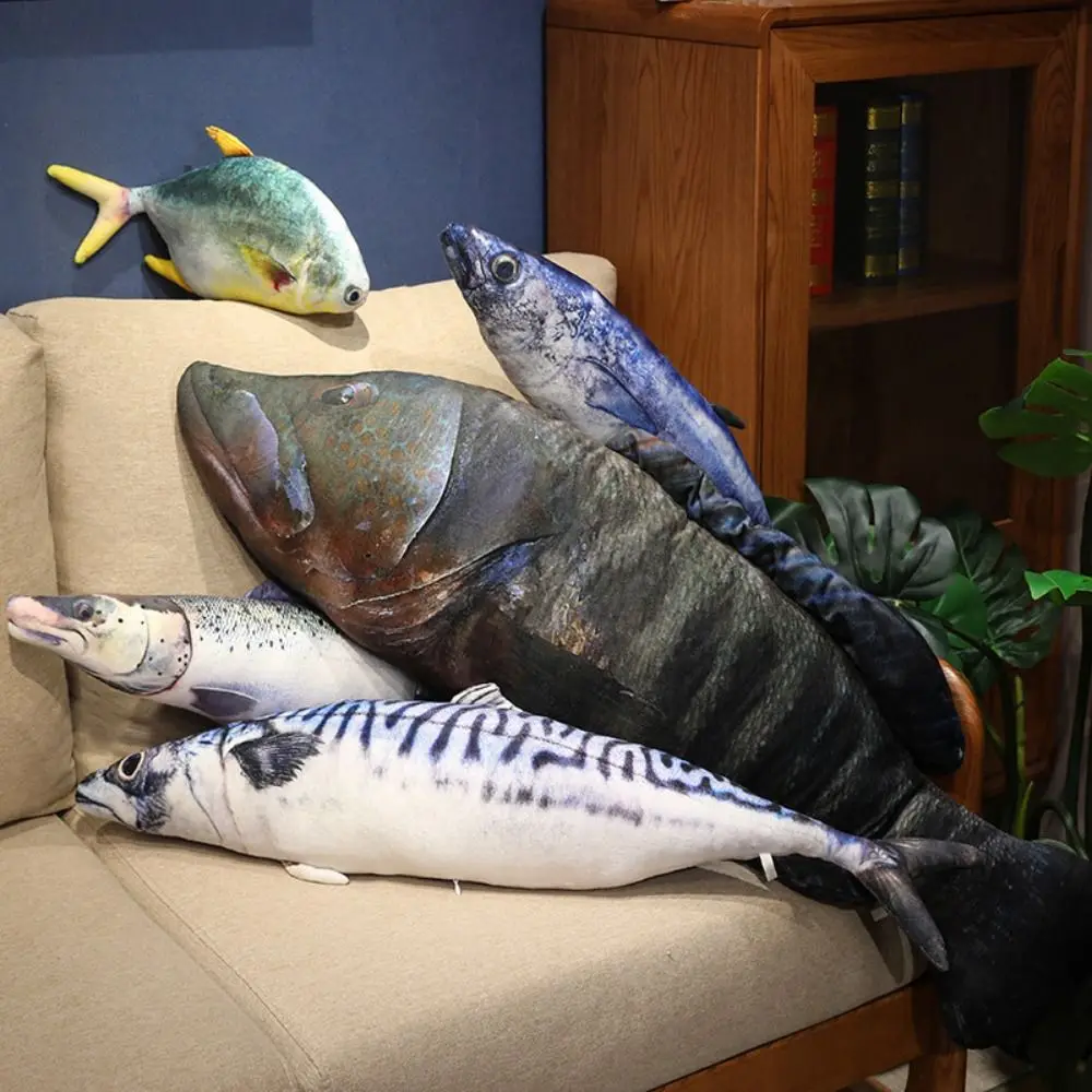 PP Cotton Simulation Sea Fish Plush Toys Stuffed Funny Sea Fish Stuffed Doll Bream Soft Fish Sleeping Pillow Dolls Kids Gifts