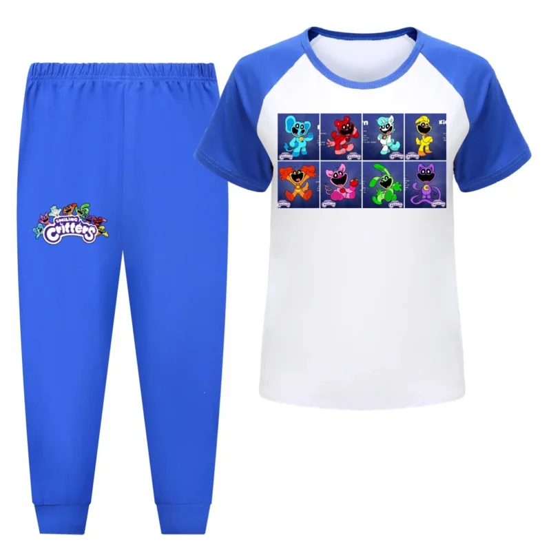 AIAI 2025Smiling Critters Children Boys Clothes Pants Set Cartoon Sleepwear Kids Pajamas for Girls Toddler Baby Outfits