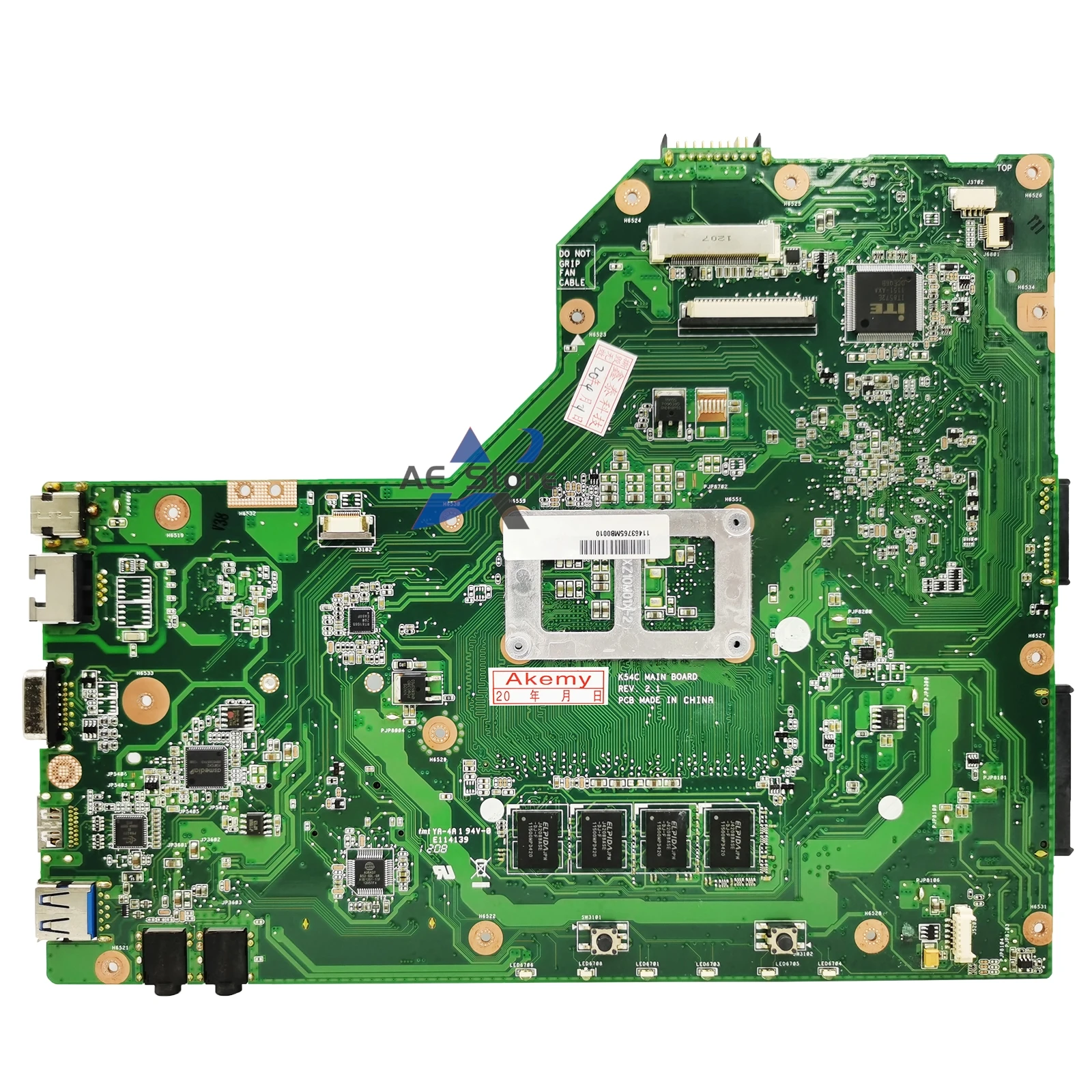 Imagem -02 - Placa-mãe Portátil para Asus K54c Mainboard I32310m Suporte i3 i5 i5 2g 4g Ram Mainboard para Asus X54c Z54c A54c Laptop