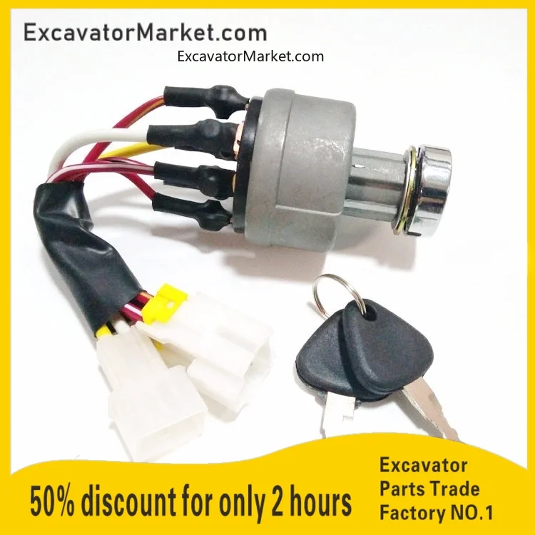 For Vol-vo Ec Ignition Switch Start Switch Electric Door Lock Key Excavator Accessories 1 Excavator Accessories