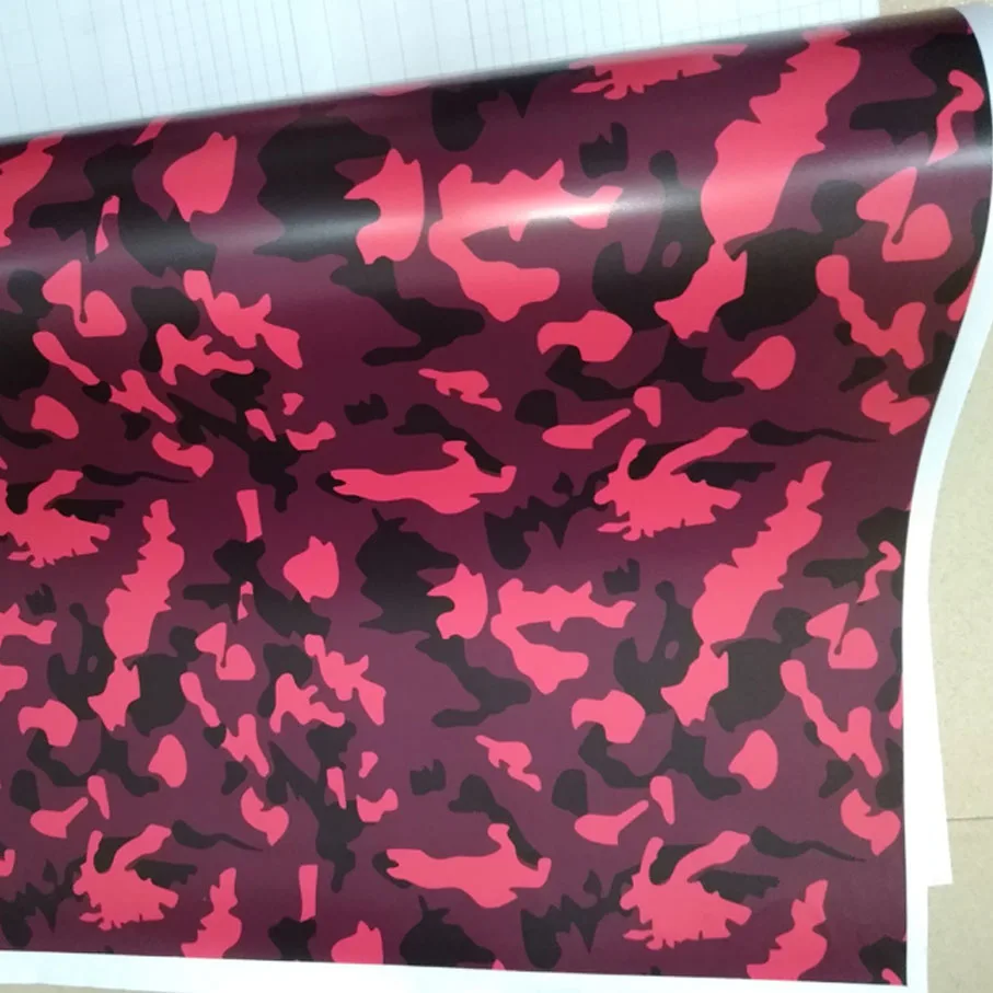 New Car Styling Stickers Small texture Red camouflage car wrap film with air bubble auto stickers camo vinyl foil Cover