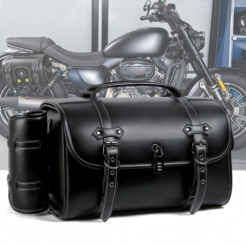 For Harley-davidson Motorcycle Saddle Bag, Large-capacity Helmet Tools, Rider Equipment Modification Package
