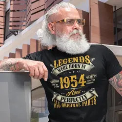 70th Birthday Shirt for Men, Legends Were Born in 1954, Vintage 70 Years Old Tee Daddy T-Shirt Grandpa Grandfather B-day Present